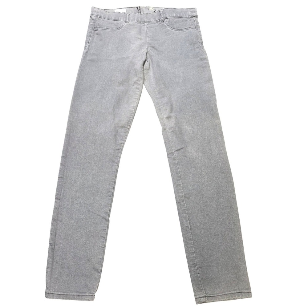 Gap 1969 Legging Jeans Women's Size 29/8 Gray Exposed Back Zip Stretch Denim